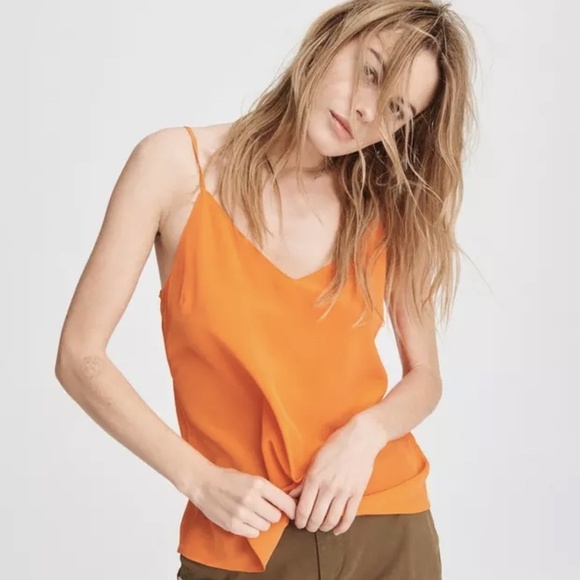 NWT Rag & Bone Collection - Astrid Cami in Bright Orange Sz. M - Picture 1 of 4